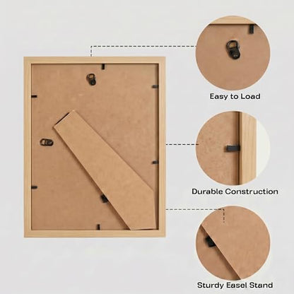 3 Pcs 8x10 Inch Shadow Box Frames Acrylic,Shadow Box Frame Display Cases,Cases for Pressed Flowers Keepsakes Tickets Photos (Wood Grain) - color: Wood Grain