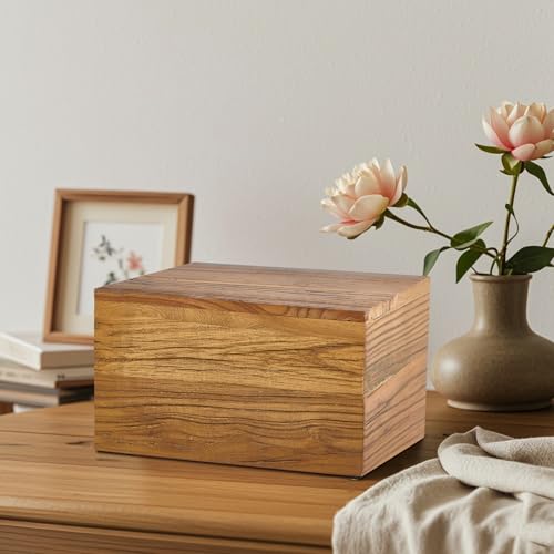 Rustic Solid Barn Wood Cremation Urn Boxes for Human Ashes Adult