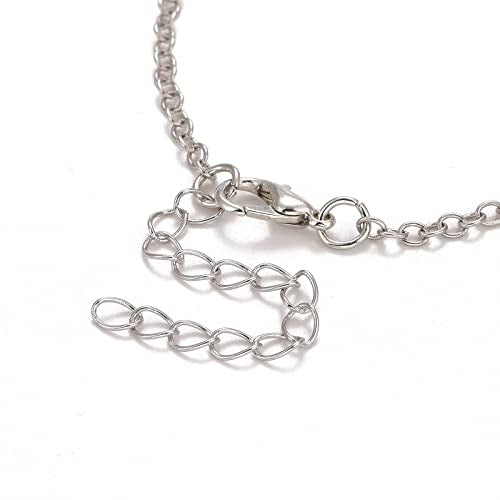 Ornaland Heart Expanding Photo Locket Pendant Necklace for Women Men with Angel Wings, 4 Photo Locket Alloy Neck Decoration for Mother's, Platinum, 24.21 inch(61.5cm)