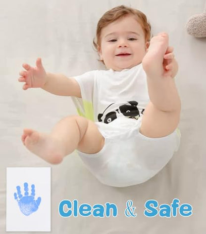 Baby Hand and Footprint Kit,Inkless Print Kit,Safe Non-Toxic for Baby - color: Blue