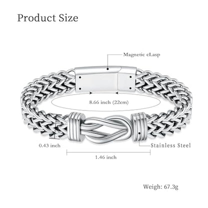 shajwo Cremation Jewelry Infinity Knot Urn Bracelet for Human Ashes for Women Men Memorial Keepsake Link Bracelet - color: Customize