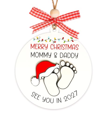 Baby First 2026, Expecting Baby Ornament 2026, New Mommy & Daddy Gift, Gifts for Expecting Parents Mom to be, New Baby Ornaments, Pregnancy Ornament for Mommy & Daddy to be - color: Baby First Christmas