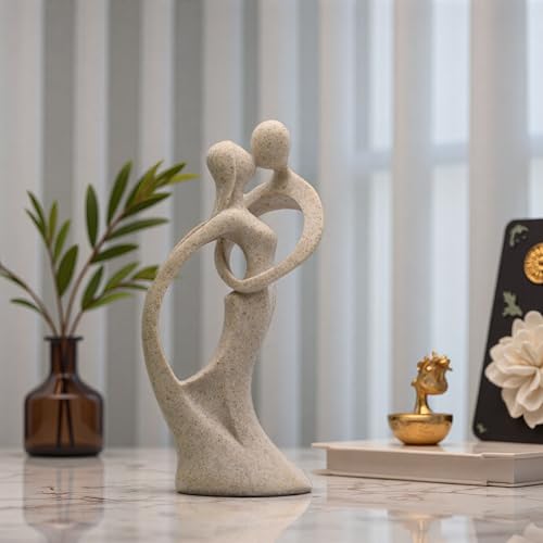 Modern Abstract Couple Statue, Kissing Lovers Sculpture Figurine Home Decor - style: Style A