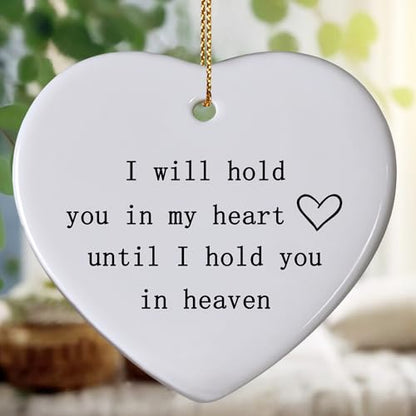 Jocidea Miscarriage Ornament - Baby Loss Memorial, Child Loss Sympathy Gift - color: Hold You in My Heart