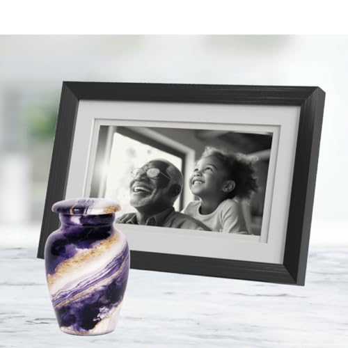 Dream River Small Keepsake Urns for Human Ashes (Set of 4) – Mini Sharing Urns for Family – Small Cremation Urns with Threaded Lids and Velvet Storage Bags - size: Small
