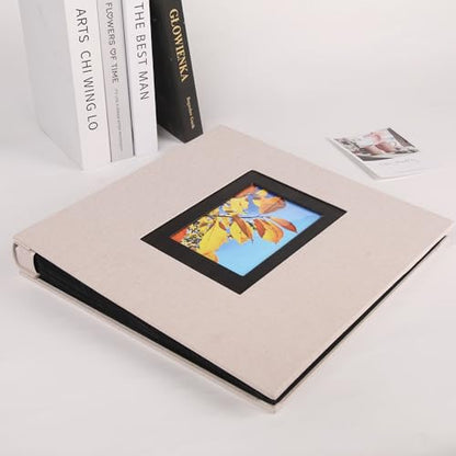 Linen Hardcover Photo Album 4x6 600 Photos,Fabric Large Photo Book,Beige - color: Beige, size: 600Photos