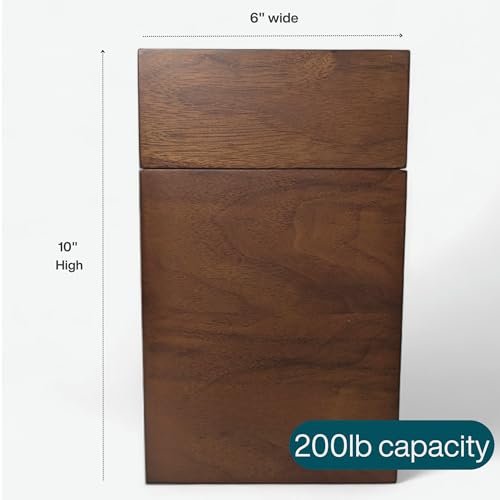 Walnut Wood Cremation Urns for Human Ashes | Large 200 lb Capacity Memorial Box | Handmade Keepsake Urn with Bag & Engraving Plaques |