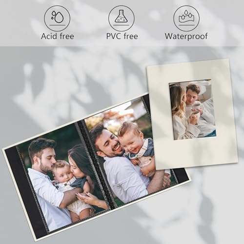 Small 4x6 Photo Album 24 Pockets Linen Cover Beige 2 Pack - color: Beige, size: 24 Pockets 2 Pack