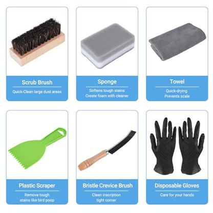 Headstone Cleaning Kit for Grave Cemetery Cleaning | Gravestone Cleaning Kit, Headstone Cleaner Kit Includes 6 Pcs Cleaning Equipment