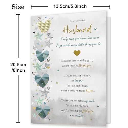 Husband Birthday Card, Happy Birthday Gift for Husband from Wife - color: QQ-67