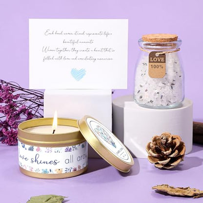 Sympathy Gift Baskets for Loss of Loved One Mother Father Husband Mom Dad, Memorial Condolences Bereavement Grief Gifts for Loss, Miscarriage Gifts for Mothers Women Care Package Box w/Purple Pillow