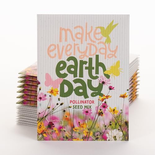 Bentley Make Everyday Earth Day 2025, Pollinator Flower Mix Seeds, All Favor Seed Packets, 25 Count - style: Make Everyday Earth Day