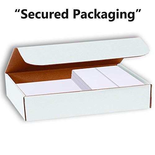 Hamilco White 80lb Cover Heavy Folded 5.5x8.5 Cardstock & Envelopes (100PK) - size: 100 Cards and Envelopes