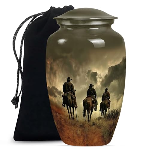 Cowboy Cremation Urns for Women - Double Companion Urn for Ashes - size: #1 (Large Size)