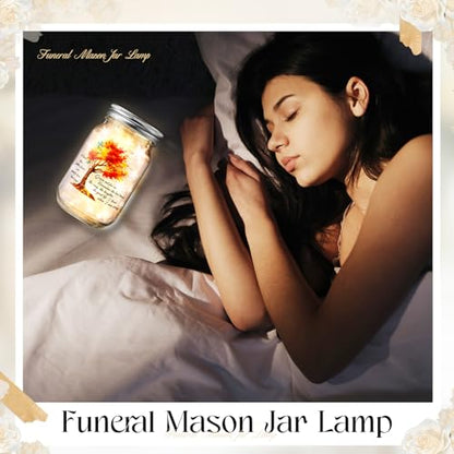 3 Pack Condolences Gift for Loss Mason Jar Light for Loss of Loved One, Bereavement Mason Jar Night Light Bereavement Sympathy Gift for Mother Father Grandma Family, Those We Love Don't Go Away - style: Memorial