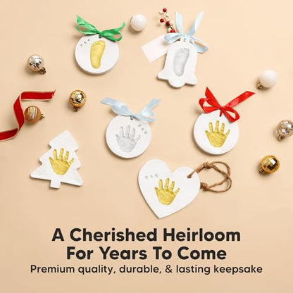 Baby Hand and Footprint Kit, Personalized Baby Christmas Ornament (Chime) - color: Chime