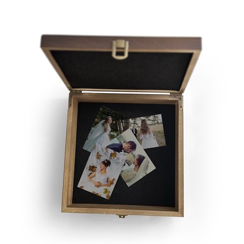 Personalized Memorial Keepsake Box: Engraved In Loving Memory, Walnut Pine Wood - style: Loving Storage Box Design - 5