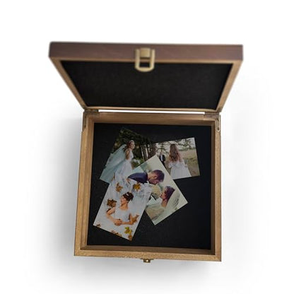 Personalized Memorial Keepsake Box: Engraved In Loving Memory, Walnut Pine Wood - style: Loving Storage Box Design - 5