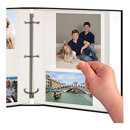 Pioneer Photo Albums Magnetic Self-Stick 3-Ring Photo Album 100 Pages (50 Sheets), Navy Blue - size: Large