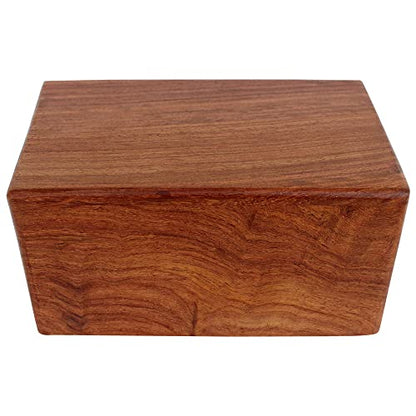 Wooden Urn Box - Urn for Human Ashes Funeral Cremation Urn(Large 8.5" x 6.5" x 4.5" 170 cu. in) - size: Large