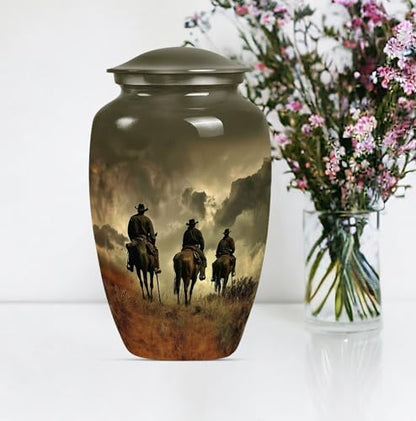 Cowboy Cremation Urns for Women - Double Companion Urn for Ashes - size: #1 (Large Size)
