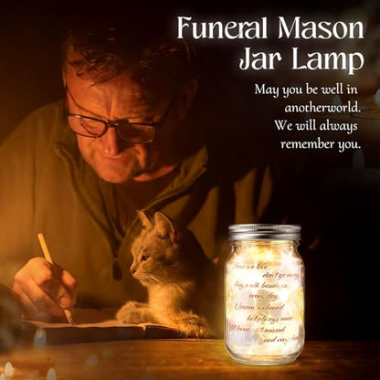3 Pack Condolences Gift for Loss Mason Jar Light for Loss of Loved One, Bereavement Mason Jar Night Light Bereavement Sympathy Gift for Mother Father Grandma Family, Those We Love Don't Go Away - style: Memorial