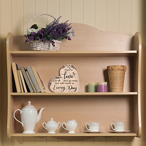 Jetec Sympathy Gift Memorial Wooden Heart for Loss of Loved One,Simple Style - style: Simple Style