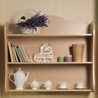 Jetec Sympathy Gift Memorial Wooden Heart for Loss of Loved One,Simple Style - style: Simple Style