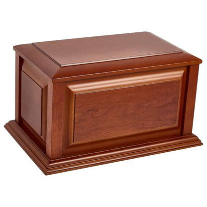 Handcrafted Large Wooden Cremation Urn Box for Adult Human Ashes - color: Coffee, size: Large