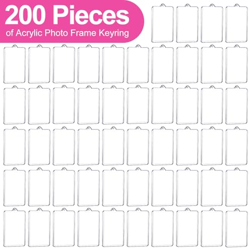 Yaomiao Acrylic Photo Frame Keychain Holder Photo Picture Insert Blank Keyring for DIY Craft - size: 2 x 3 Inch