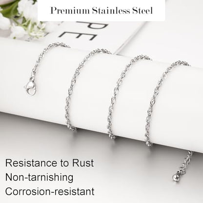 Abooxiu Replacement for Urn Cremation Jewelry Stainless Steel Link Chain Necklace for Men Women Silver