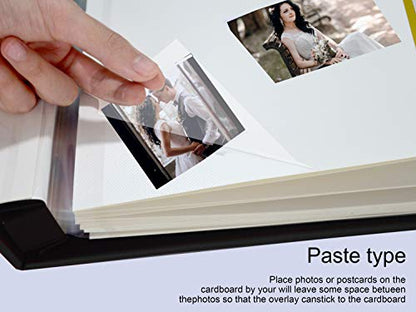 Photo Album Holds 3X5, 4X6, 5X7, 6X8, 8X10 Photos, Leather Cover, Magnetic Self-Stick Page, Hand Made DIY Albums (Brown, Large) (Pack of 2) - color: Brown, size: Large (Pack of 2)