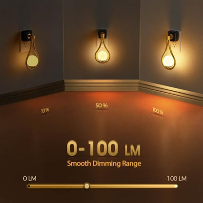 Briignite LED Night Light, Night Lights Plug into Wall, 0-100LM Dimmable - color: Cream