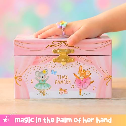 Giggle & Honey® Musical Ballerina Jewelry Box for Girls | Music Boxes for Little Girls, Toddler Jewelry Box for 4 Year Old Kids, Toys for Toddlers, Birthday Gifts for Kids 5-9 Years - style: Animal Ballerina