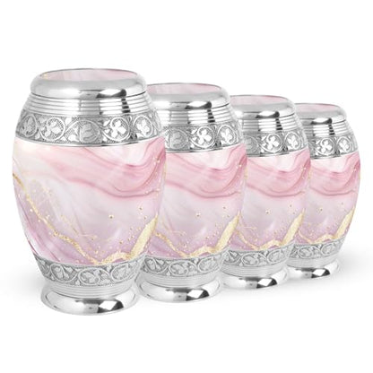 Blush Pink Heart Urn for Human Ashes - color: Blush Pink Monar, size: 3 Inch - Pack of 4