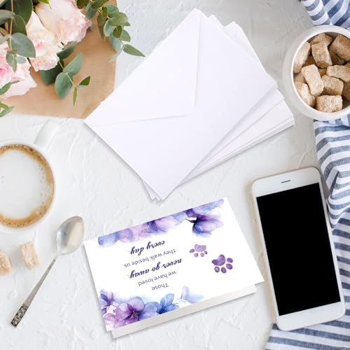 Geyoga 36 Set Pet Sympathy Card with Envelope Bulk, Melancholy Purple - color: Melancholy Purple