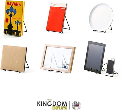KINGDOM SOLUTIONS - 8.5" Black Metal Display Stand Made in USA - 6 Pack - color: Black Adjustable, size: 8.5" (6-pack)