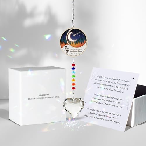Hegelda Sympathy Gifts for Loss of Loved One Crystal Suncatcher Ornaments | Unique Condolence Memorial for Loss of Mom, Ideal Grief Bereavement Miscarriage Gifts - style: MEMORIAL
