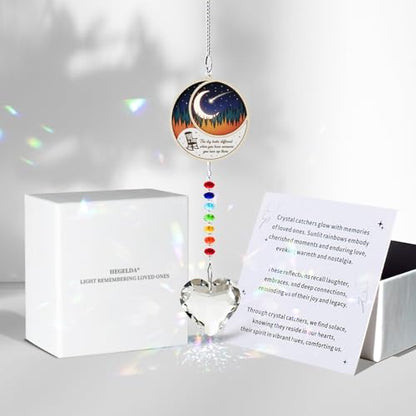 Hegelda Sympathy Gifts for Loss of Loved One Crystal Suncatcher Ornaments | Unique Condolence Memorial for Loss of Mom, Ideal Grief Bereavement Miscarriage Gifts - style: MEMORIAL
