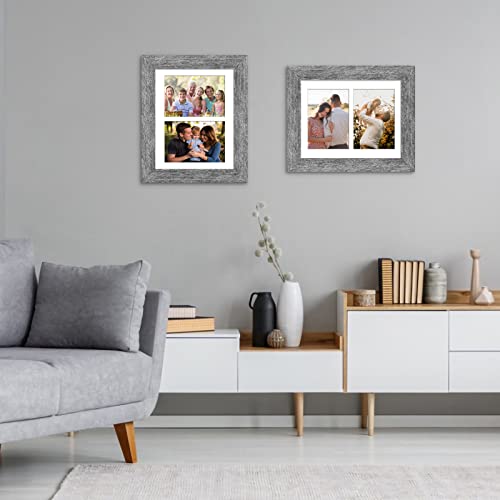 8.5x11 Collage Frame, 2 Open 5x7 Photo Frame Collage for Wall - color: Grey, size: 8.5x11 - (2 open5x7）