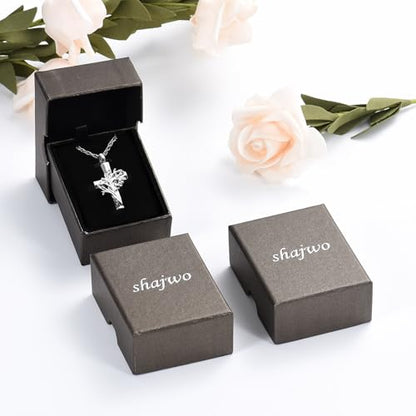 shajwo Tree of Life Cross Urn Necklace for Ashes - color: Silver