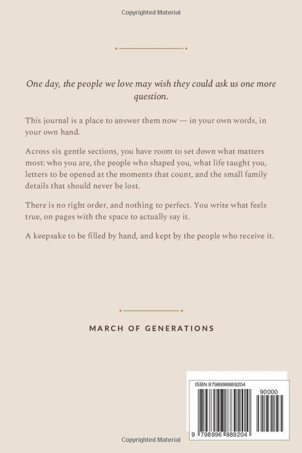 For When I'm Gone: A Guided Journal to Preserve Your Stories, Letters, and Love for the People You Leave Behind