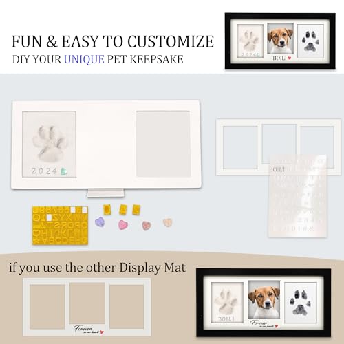 MYPAWLETS Paw Print Frame Kit,Dog/Cat Pawprints Keepsake,Black - color: Black