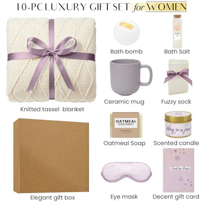 Get Well Soon Gifts for Women, Thinking of You Gifts for Mom Friends | GIfts for Friend Sister, Spa Care Package, Sympathy Gift for Loss of Loved One, Sending Hugs Gift Basket for Women