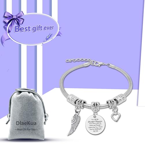 DlaeKua Memorial Gifts for Women Loss Loved Ones Bracelet Remembrance Gifts for Husband Boyfriend Memorial Gift for Loss of Mom Dad Sister Brother Memory Gift for Women