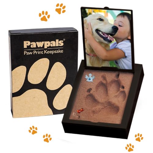 PawPals Paw Print Keepsake Classic Mold Kit, Instant Paw Print Kit with Display Frame & Photo Window, Pet-Safe, No Kneading, Mixing, Baking or Drying Keepsake (Small)
