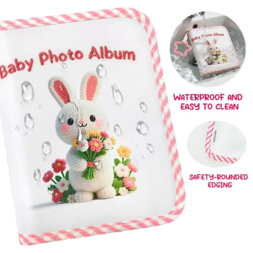 Rabbit Baby Photo Album - My First Family Album Book Holds 17 4x6 Photos | Waterproof Soft Cloth，For Newborn/Toddlers/Kids/Baby Shower Memory Birthday Gifts - style: xiaotuzi