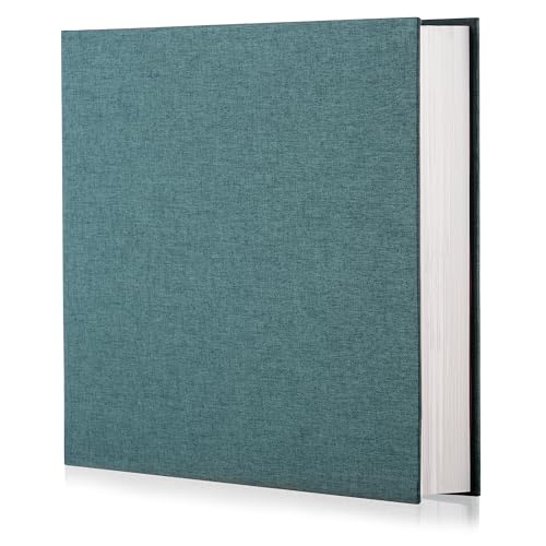 Photo Album - Self Adhesive Scrapbook with Magnetic Linen Cover, 30 Blank Pages for Family, Wedding, Birthday, Christmas, Anniversary (Dark Green) - color: Dark Green, size: 9.8"x9"30Pages