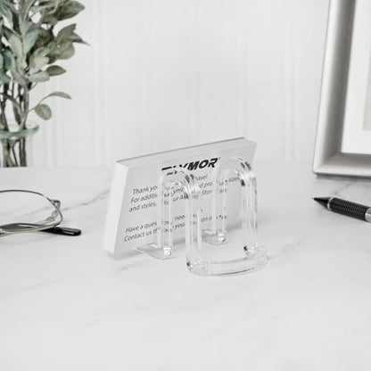 Plymor Clear Acrylic Ribbon-Style Display Easel, 1.875" H x 1.75" W x 2.625" D - size: 1.875" x 1.75" x 2.625"