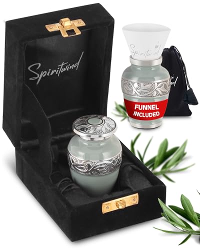 Handmade 2.9" Keepsake Urn with Premium Gift Box - Olive Rest Color - size: Single Keepsake